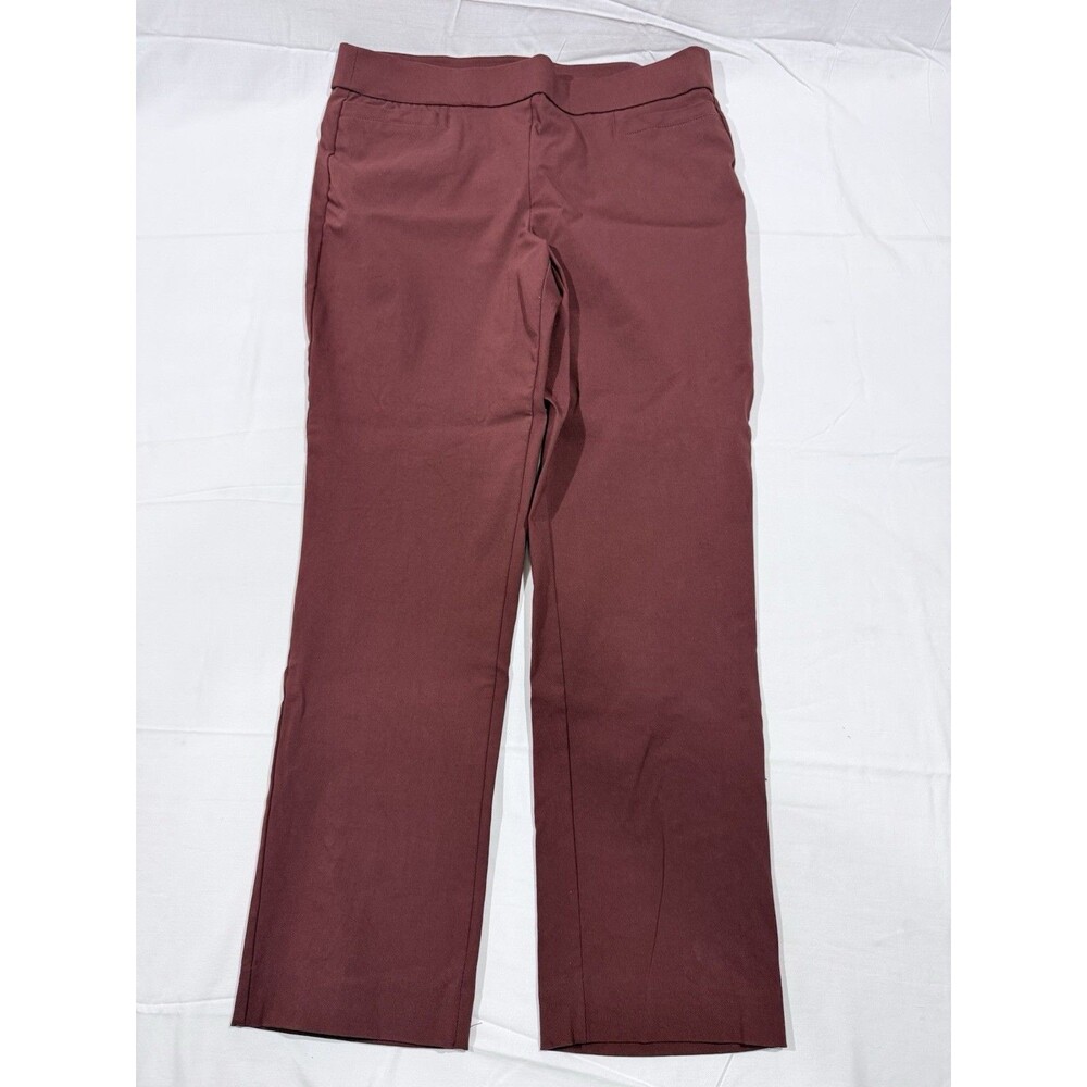 Briggs Dress Pants Womens Size 16 Burgandy Elastic Waist